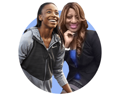 Photo de la star WNBA Jewell Loyd avec sa mère